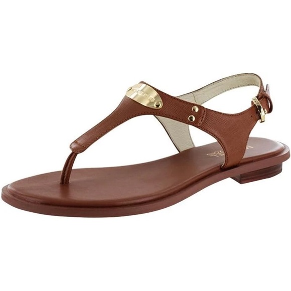 MICHAEL Michael Kors Shoes - MICHAEL Michael Kors Brown Sandals with Gold Details Size 10M
